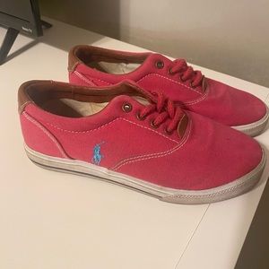 SOLD - Pink Polo Ralph Lauren Canvas Sneakers
